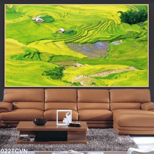 Tranh những thửa ruộng bậc thang đẹp 022TCVN