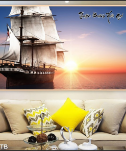 Tranh con thuyền bình yên 078TB