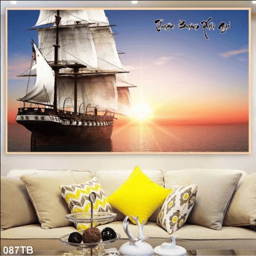 Tranh con thuyền bình yên 078TB