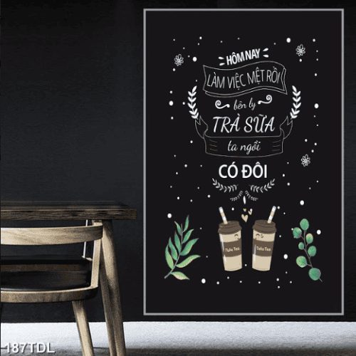 Tranh trà sữa có đôi 187TDL