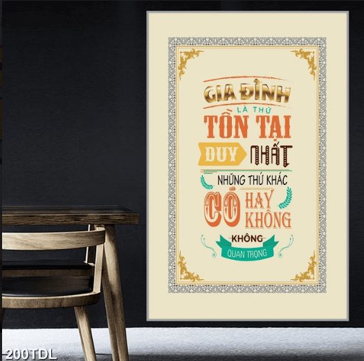 Tranh động lực về gia đình 200TDL