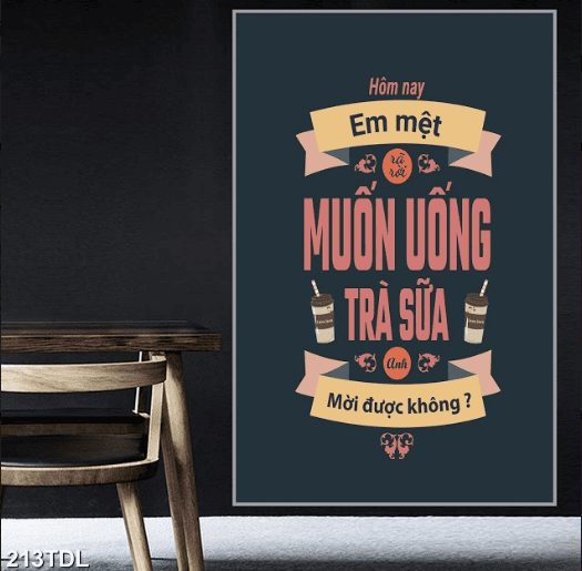 Tranh treo tường trà sữa 213TDL
