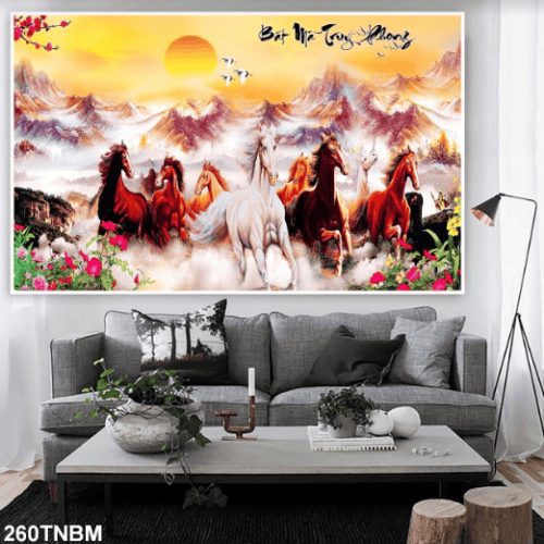 Tranh phong thủy bát mã 260TNBM