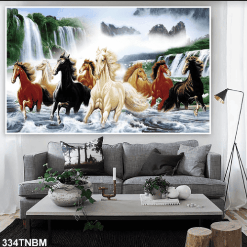 Tranh ngựa chạy dưới nước 334TNBM