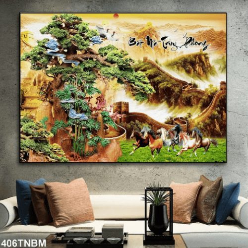 Tranh bát mã và vạn lý trường thành 406TNBM