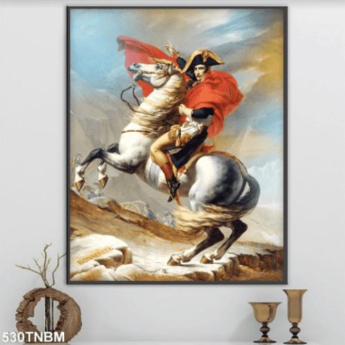 Tranh sơn dầu napoleon cưỡi ngựa 530TNBM