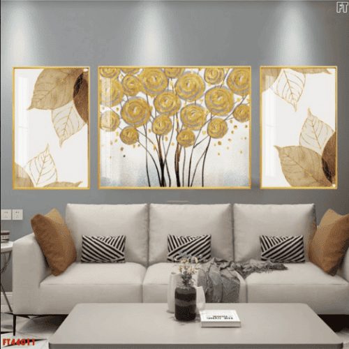 Tranh trừu tượng hoa lá FT44011