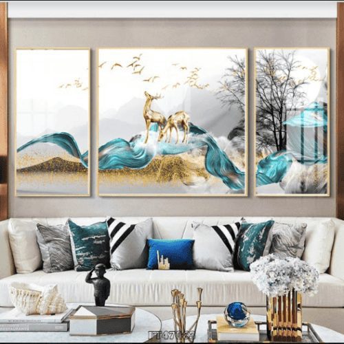 Tranh đôi nai vàng nghệ thuật FT47063