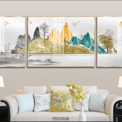 Tranh treo tường núi sắc màu FT47065