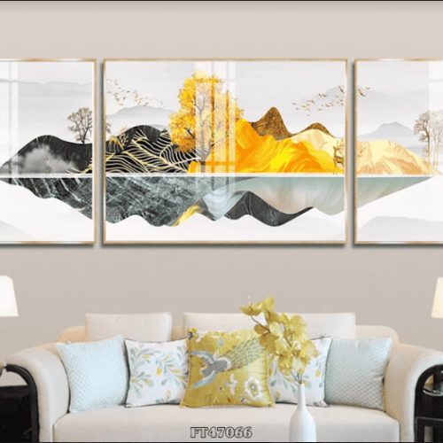Tranh trừu tượng phong cảnh núi non FT47066