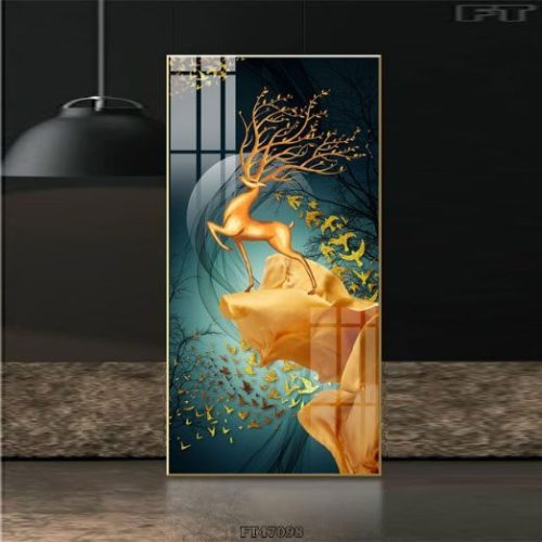 Tranh 3D nai vàng đẹp FT47098
