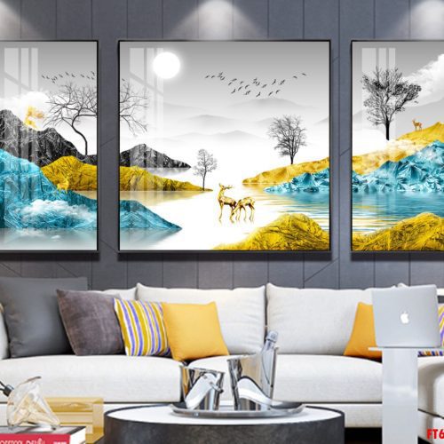 Tranh 3D hươu nai đẹp FT60150