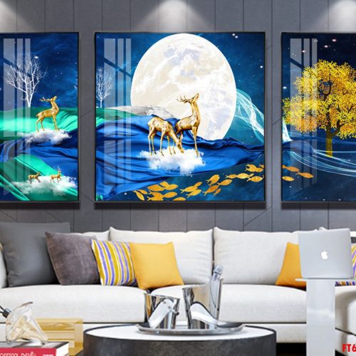 Tranh nai vàng dưới ánh trăng FT60231