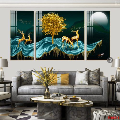 Tranh tráng gương cây tài lộc FT60313