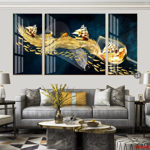 Tranh tráng gương trừu tượng FT60355