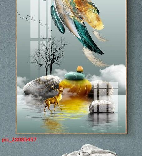 Tranh lông vũ sắc màu pic_28085457