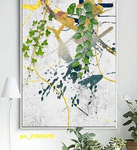 Nghệ thuật lá cây xanh 3D pic_27865599