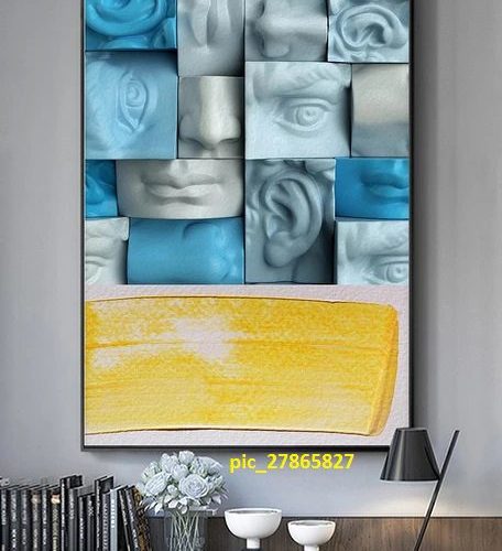 Nghệ thuật đầu thạch cao ba chiều pic_27865827