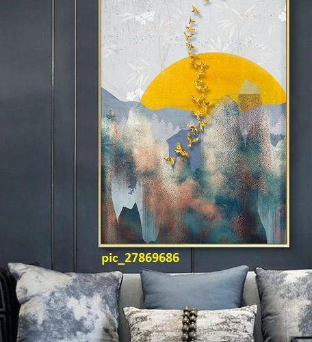 Sơn dầu chim mặt trời mọc pic_27869686