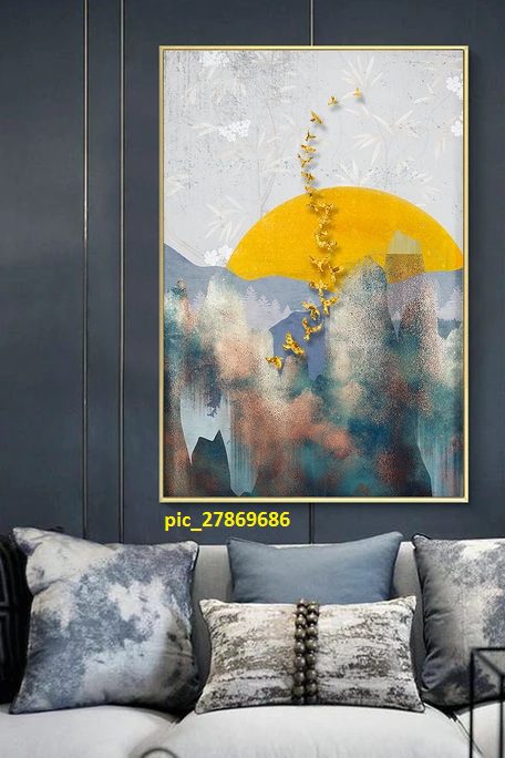 Sơn dầu chim mặt trời mọc pic_27869686