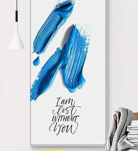 Sơn dầu hiện đại màu xanh pic_27872904