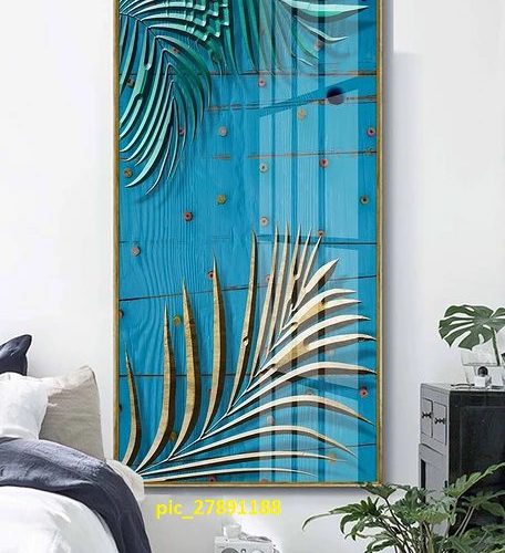 Trừu tượng vàng lá xanh pic_27891188