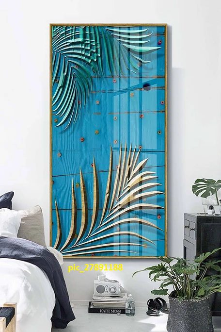 Trừu tượng vàng lá xanh pic_27891188