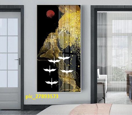 Trừu tượng chim hạc trắng pic_27893573