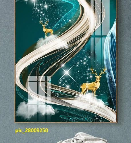 Tranh 3D hươu vàng vượt ngân hà pic_28009250