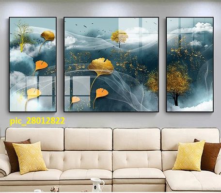 Tranh 3D lá cây rẻ quạt pic_28012822