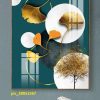 Tranh tráng gương lá cây rẻ quạt pic_28051567