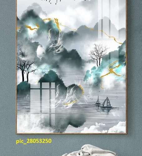 Tranh 3D cảnh đẹp sông nước núi non pic_28053250
