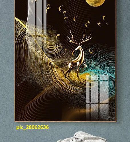 Tranh tráng gương 3D hươu nai pic_28062636