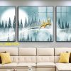 Tranh phong cảnh 3D và nai vàng pic_28067979