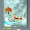 Tranh nghệ thuật hươu nai pic_28068010