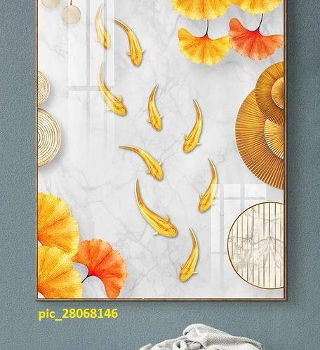 Tranh cửu ngư và lá rẻ quạt pic_28068146