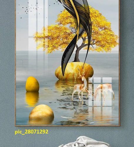 Tranh tráng gương hươu nai pic_28071292