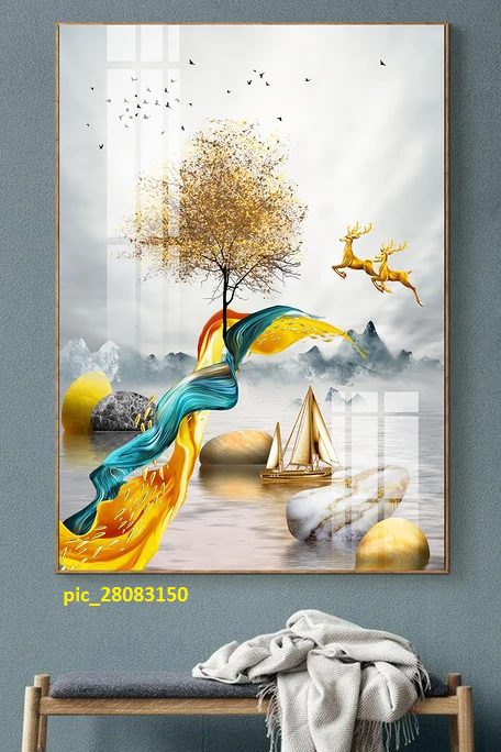 Tranh nai vàng nhảy qua dải ngân hà pic_28083150