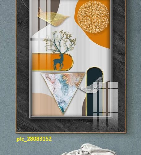 Tranh trừu tượng nai sừng hoa pic_28083152