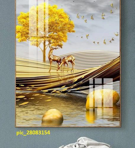 Tranh nai vàng và cửu ngư pic_28083154