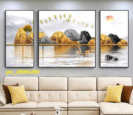 Tranh cảnh đẹp núi vàng núi bạc pic_28083200