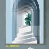 Tranh tráng gương lá cây nghệ thuật pic_28085450