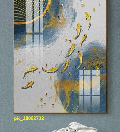 Tranh tráng gương pha lê và cá vàng pic_28092732