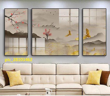 Cảnh đẹp núi non và cành đào pic_28101462