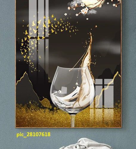 Tranh trừu tượng hình ly rượu pic_28107618