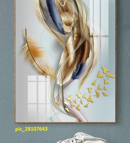 Tranh tráng gương lông vũ sắc màu pic_28107643