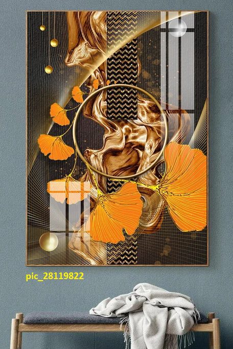 Tranh trừu tượng lá rẻ quạt pic_28119822