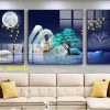 Tranh nghệ thuật đàn chim vàng và nai pic_28124159