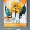 Tranh trừu tượng đôi nai vàng pic_28124169