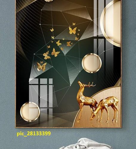 Tranh trừu tượng đàn bướm vàng pic_28133399